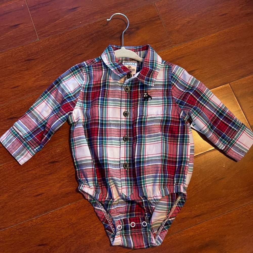 Plaid Kids One Piece Bodysuit